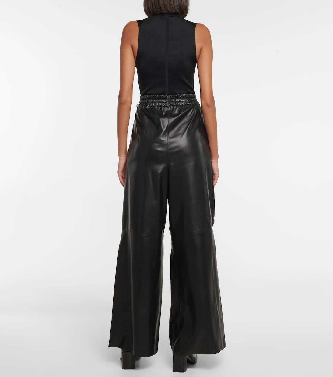 Petar Petrov - Gines wide-leg leather sweatpants