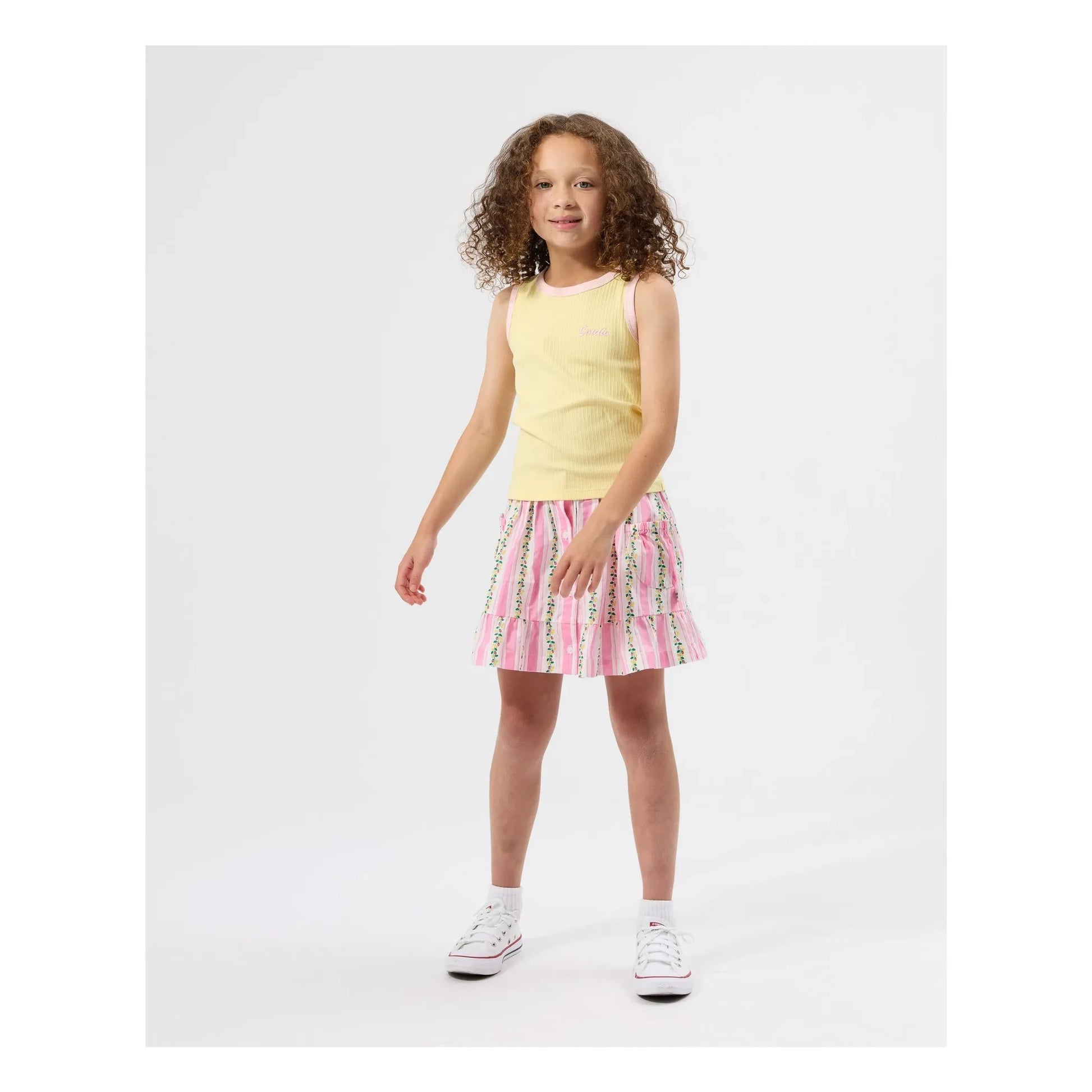 Goldie + Ace - Contrast Rib Tank Top | Yellow