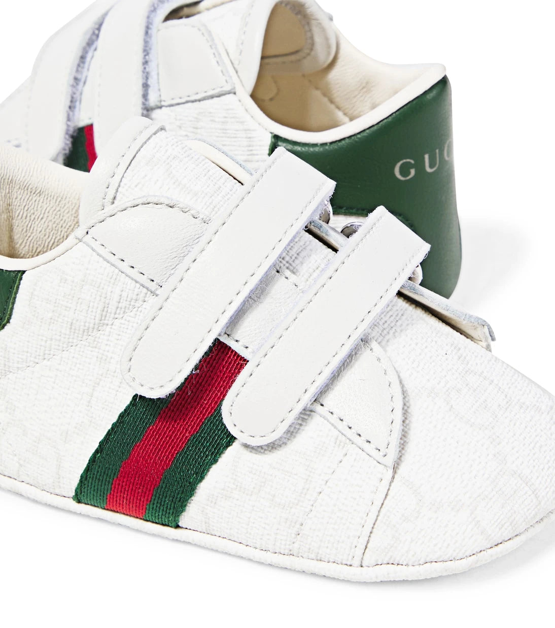 Gucci Kids - Baby leather-trimmed booties