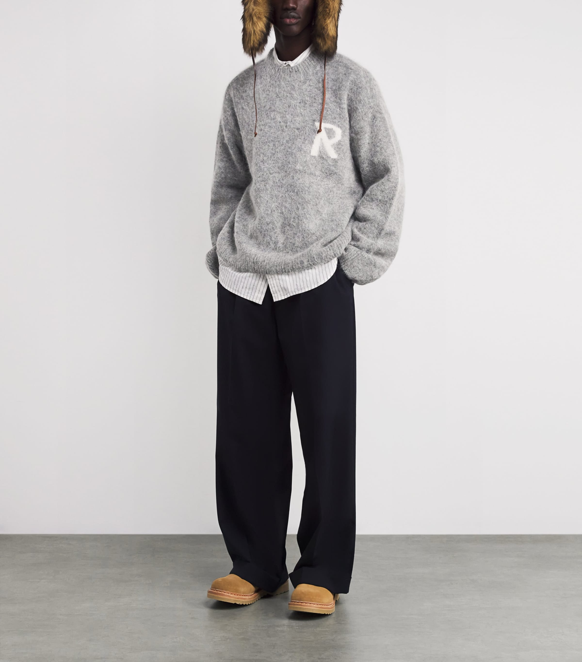 Alpaca-Blend Logo Oversized Sweater