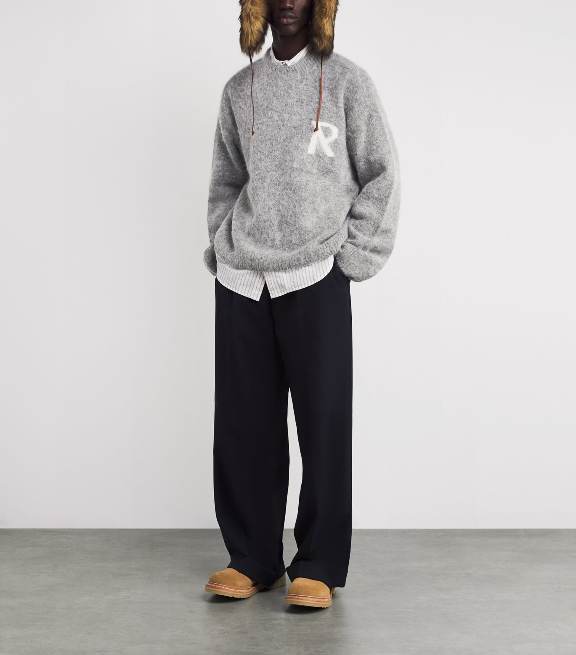 Alpaca-Blend Logo Oversized Sweater