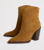 PAIGE Brown Suede Posey Ankle Boots 85