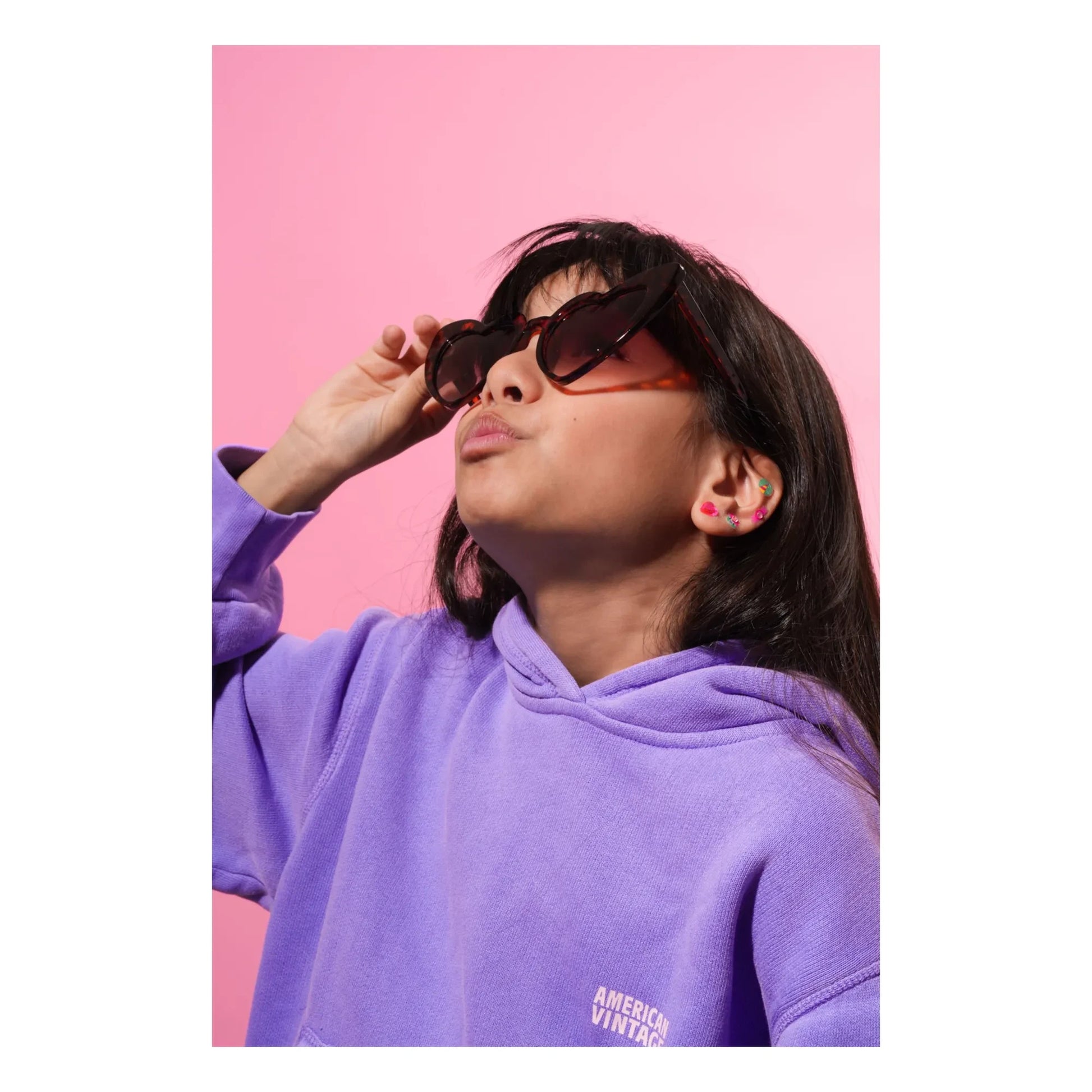 Omy - Kawaii self-adhesive earrings | Orange