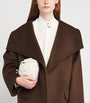 Brown Wool-Cashmere Wrap Coat