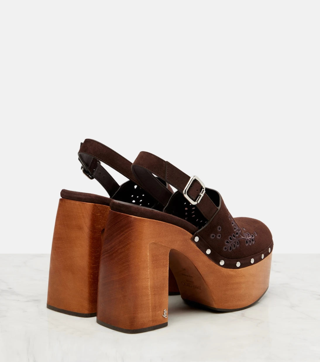 Jimmy Choo - Alida 135 suede platform clogs