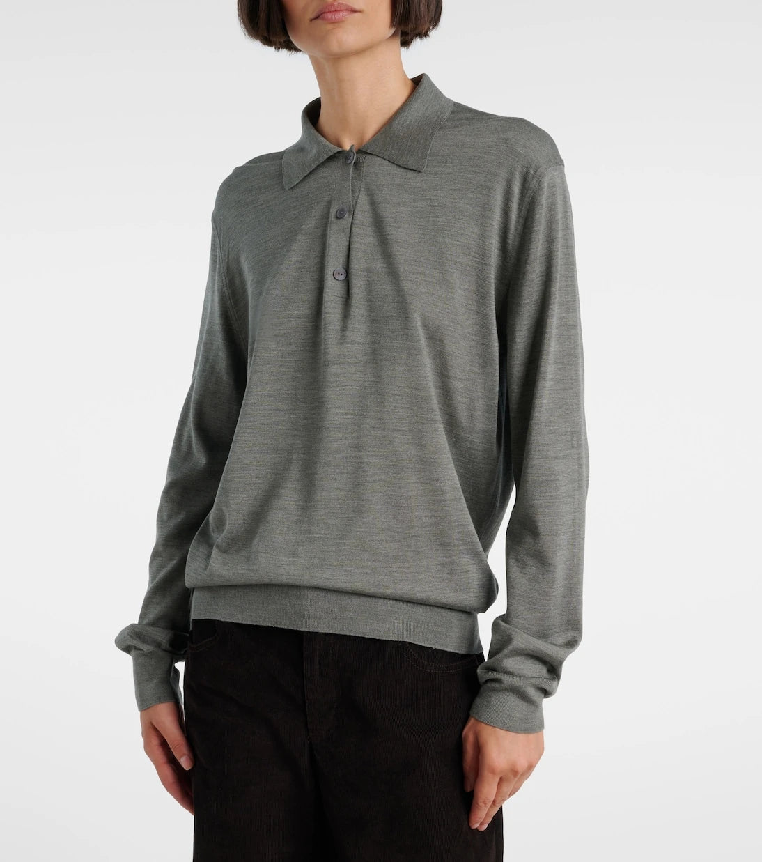 The Row - Lilienne silk polo sweater
