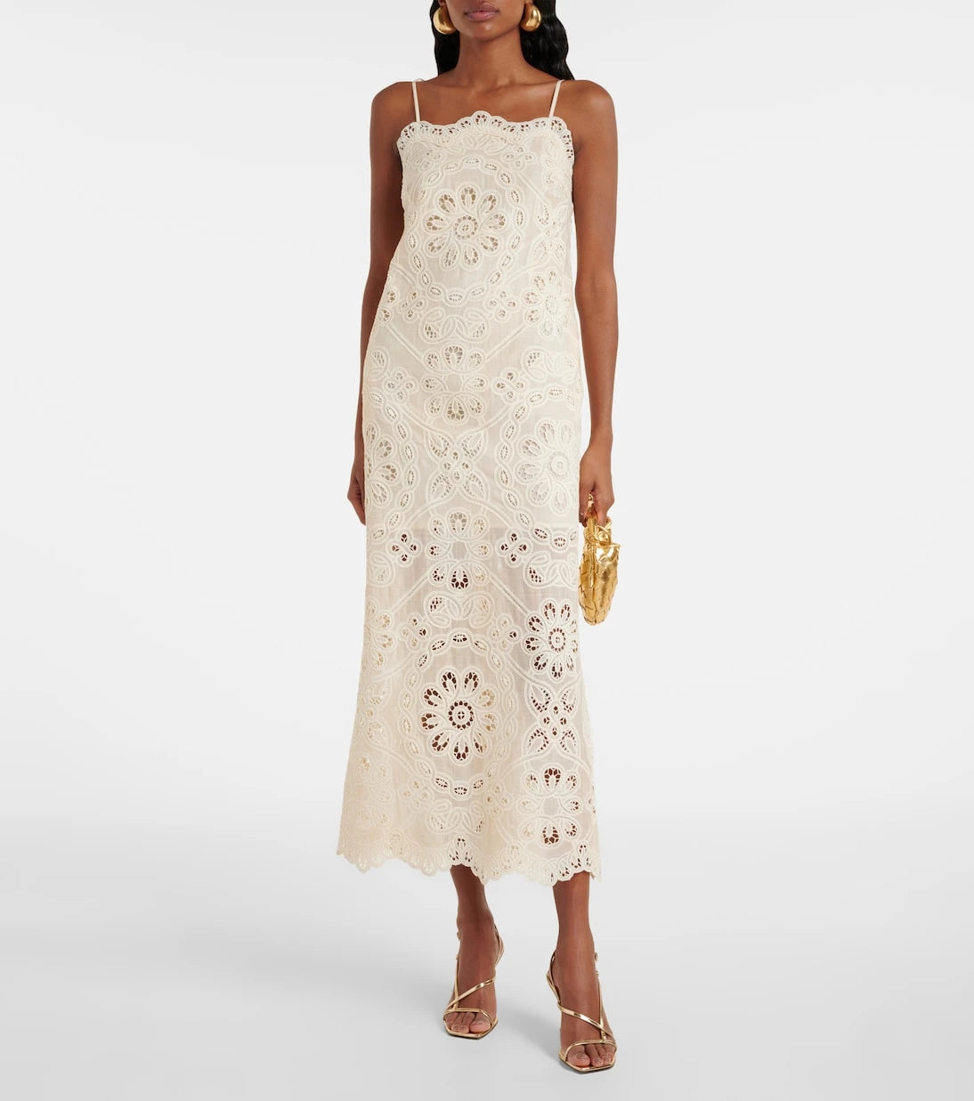 Zimmermann - Rhiannon embroidered cotton midi dress