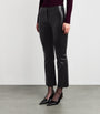 Max Mara Black Faux Leather Cropped Trousers
