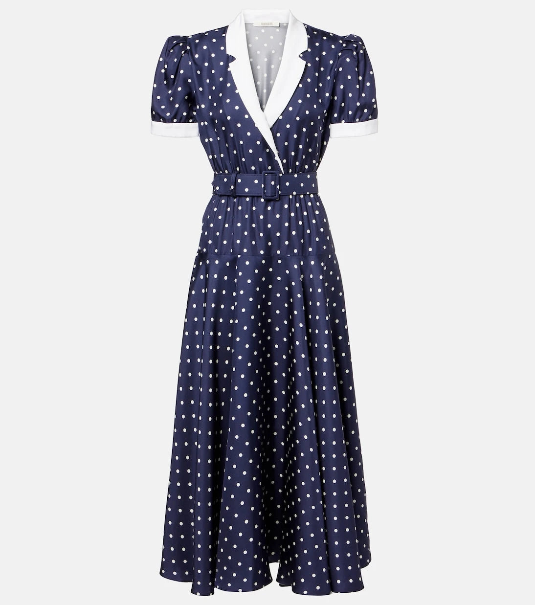 Rodarte - Polka-dot silk twill midi dress