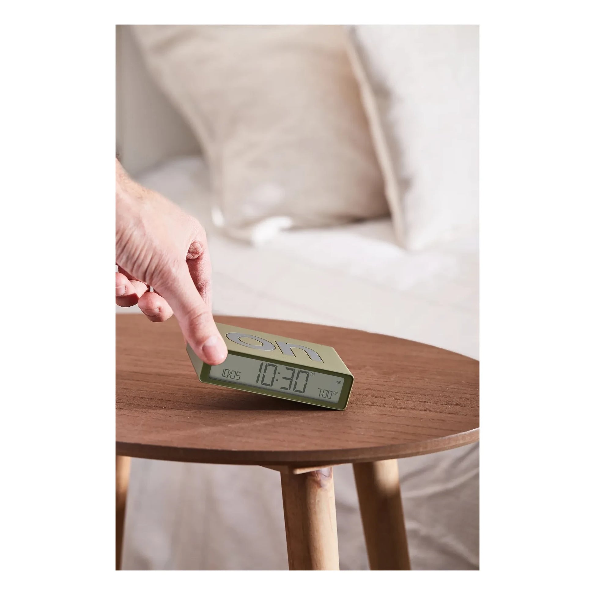 Lexon - Flip alarm clock | Khaki