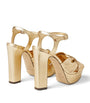Gold Heloise 120 Platform Sandals