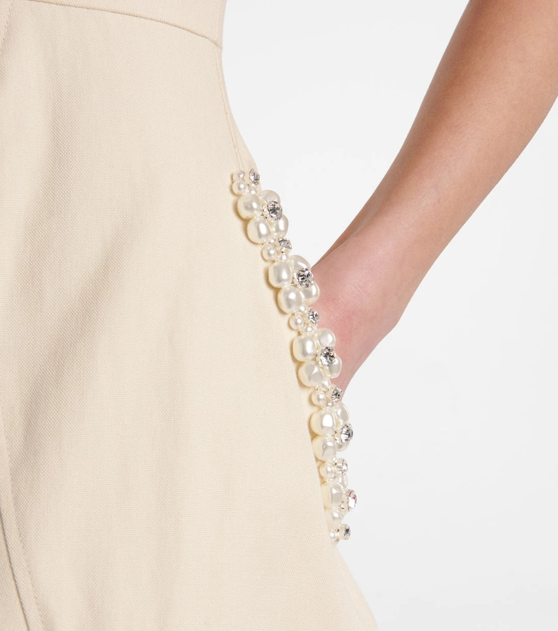 Simone Rocha - Embellished cotton midi dress