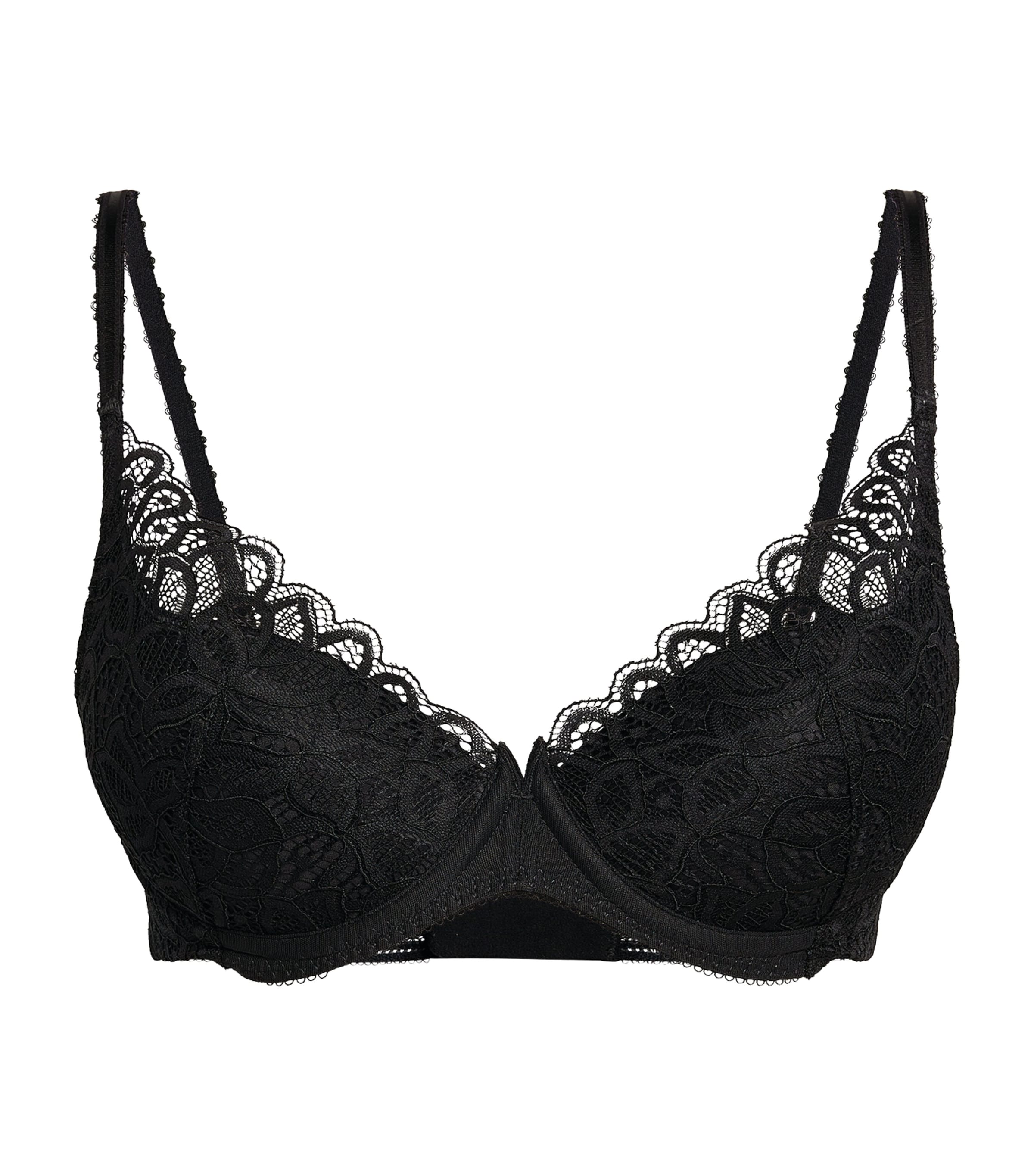 Black Raffine Plunge Bra