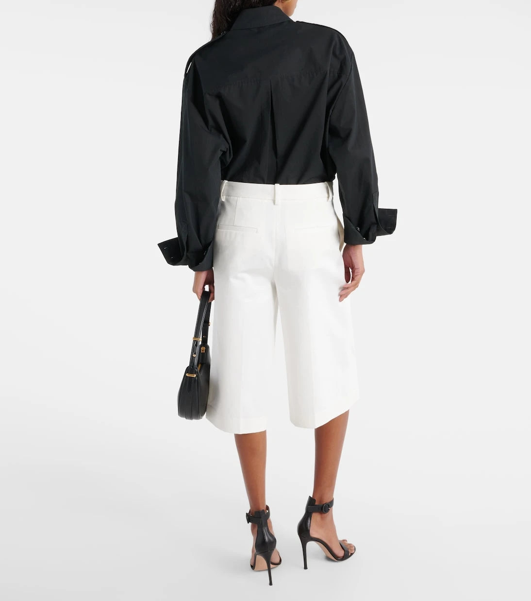 Nili Lotan - Erza cotton Bermuda shorts