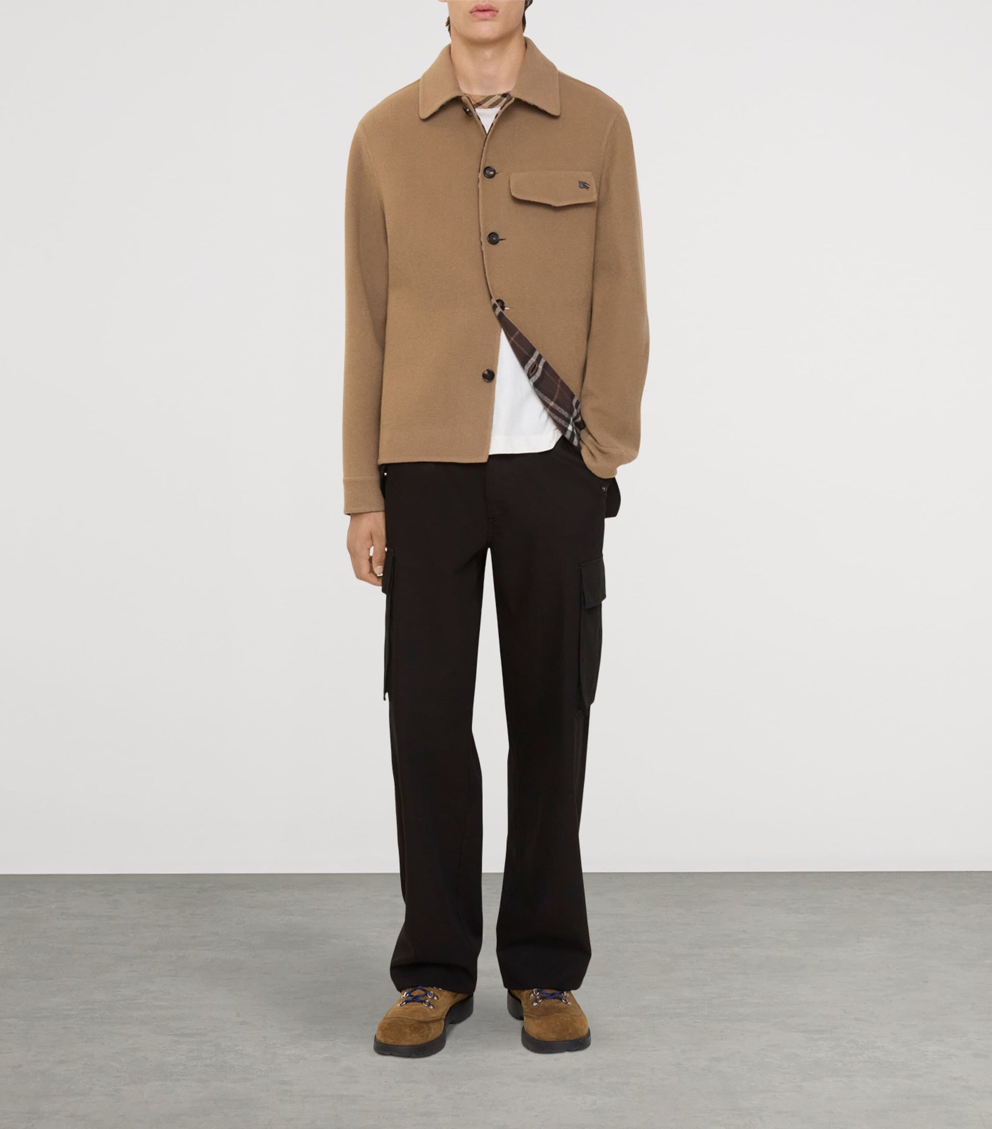Beige Wool Overshirt