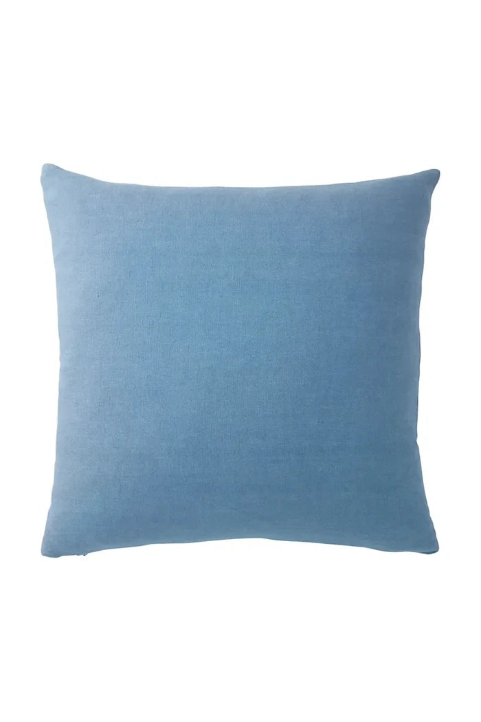 Olivier Desforges ACHILLE Azur 45 x 45 cm Dekoratif Keten Yastık Kılıfı