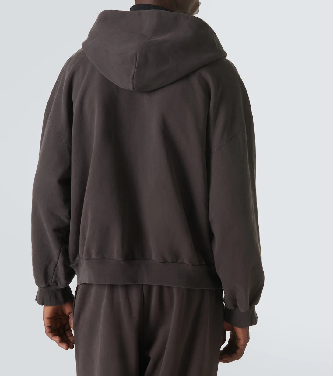 Balenciaga - سويت شيرت بغطاء رأس من الجيرسيه القطني المطبوع
