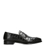 Crocodile Skin Duke Penny Loafers