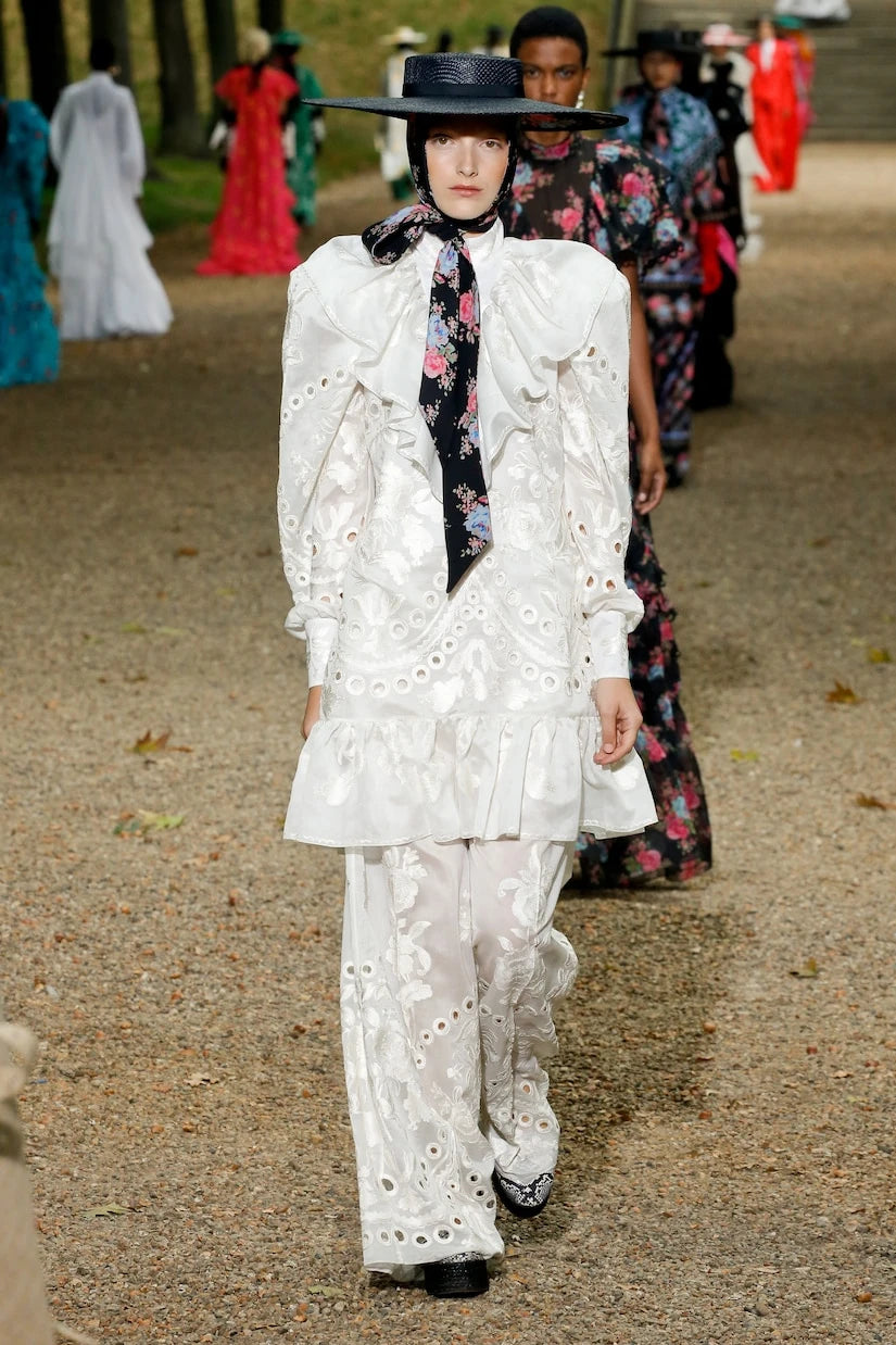 Erdem - Arturo cotton and silk minidress