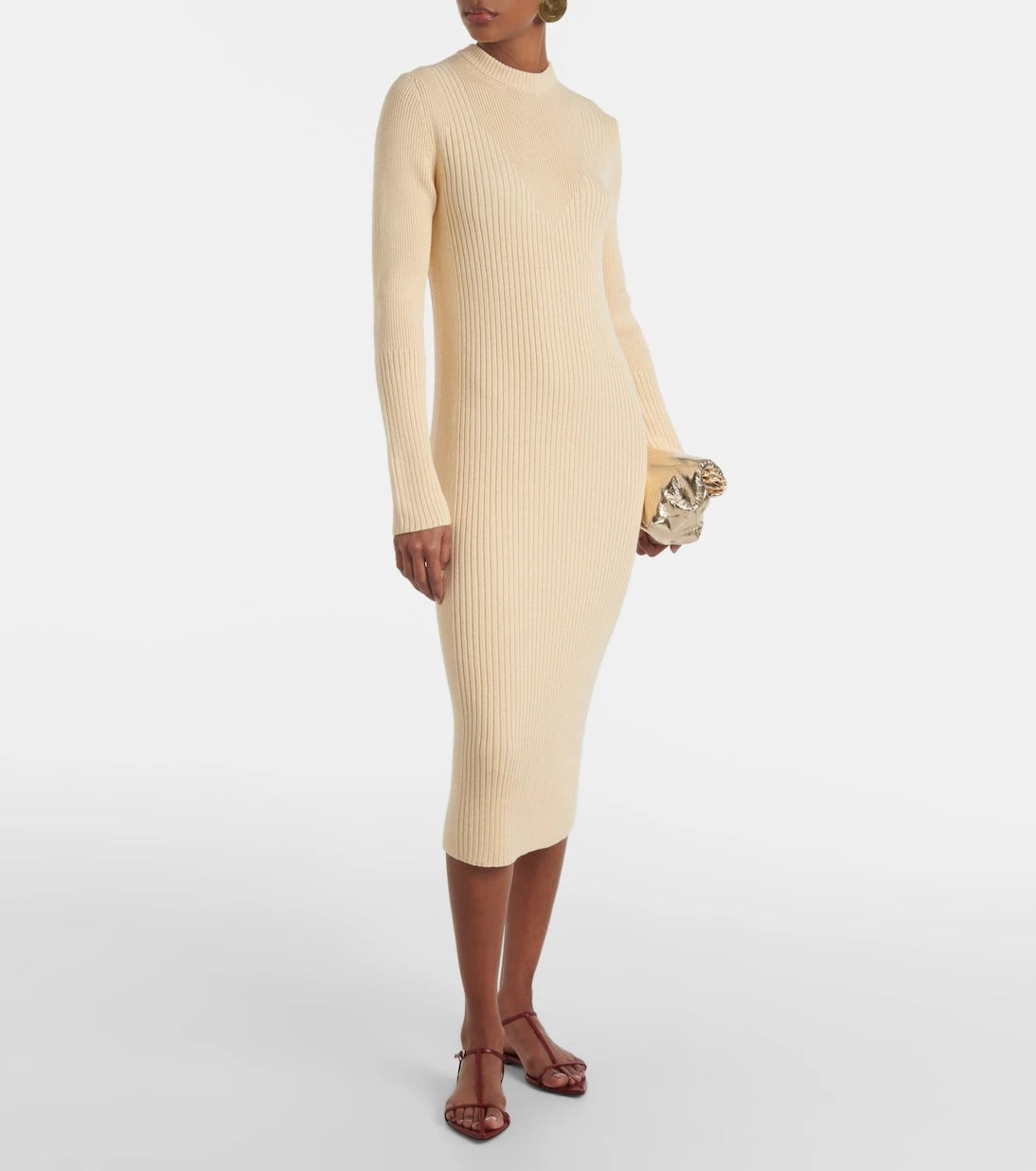 Jil Sander - Wool and cotton midi dress
