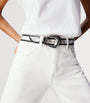 Christian Louboutin Black Bubble PVC Patent Leather Belt
