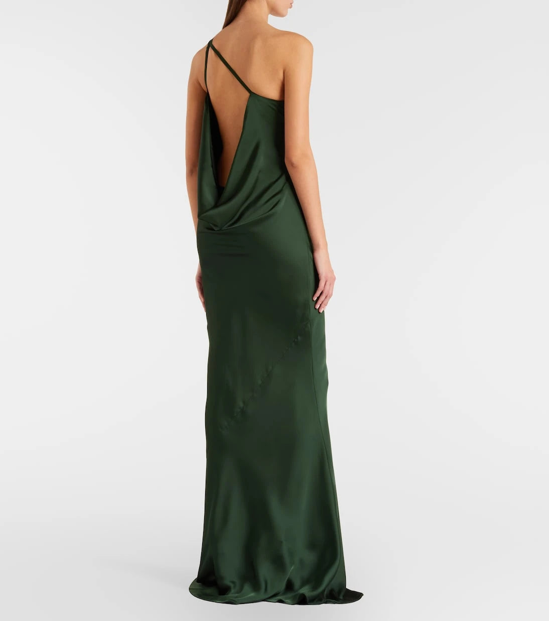 Norma Kamali - One-shoulder satin gown