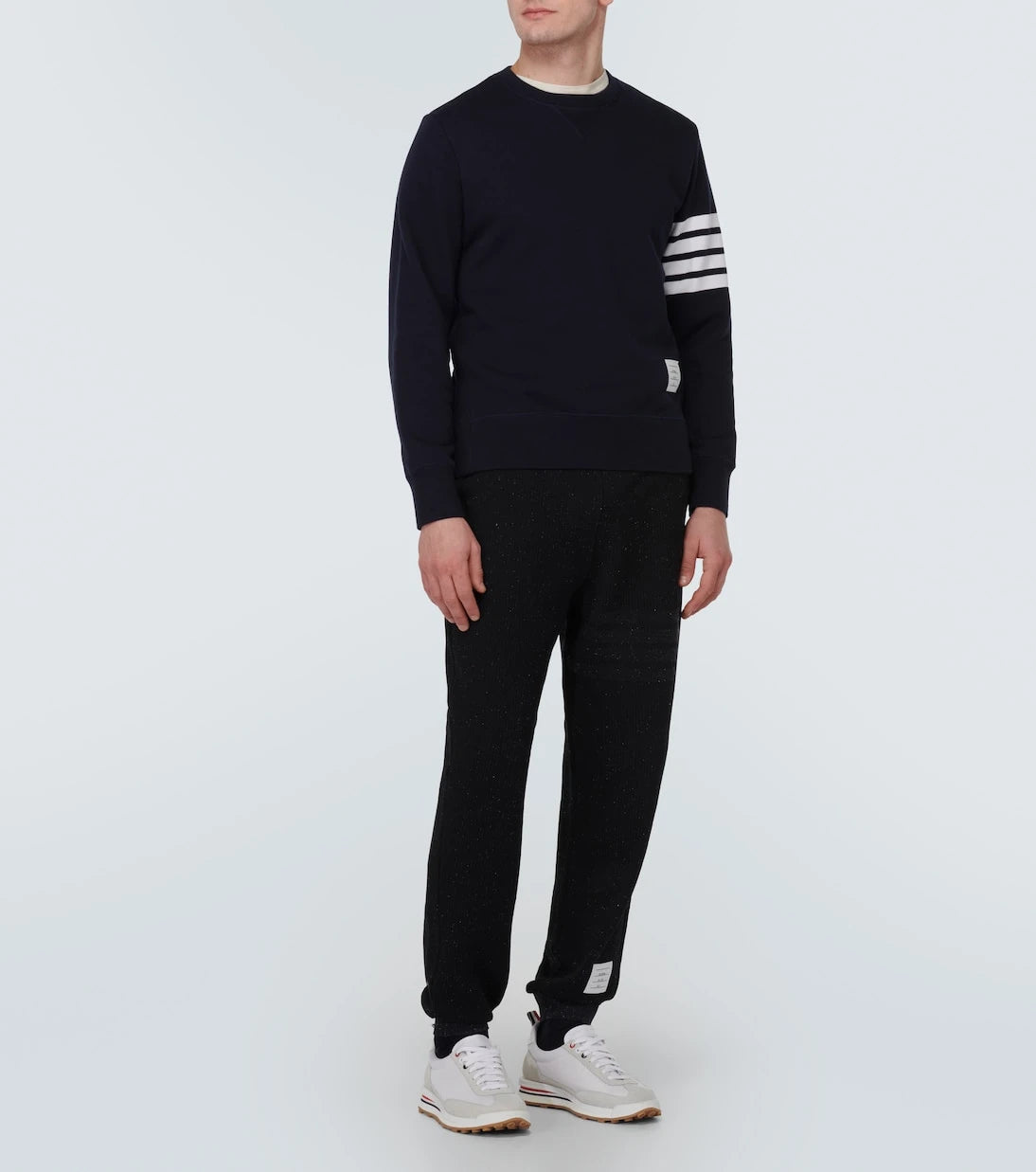 Thom Browne - 4-Bar cotton and silk sweatpants