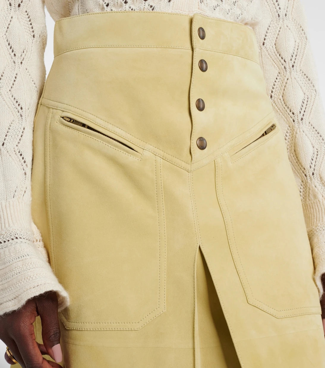 Chloé - Suede midi skirt