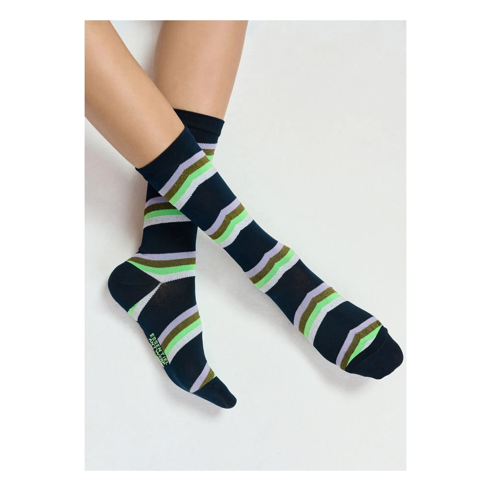 Essentiel Antwerp - Joyz Striped Socks | Navy blue