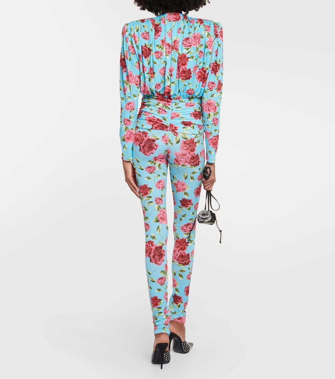 Magda Butrym - Floral-appliqué printed leggings