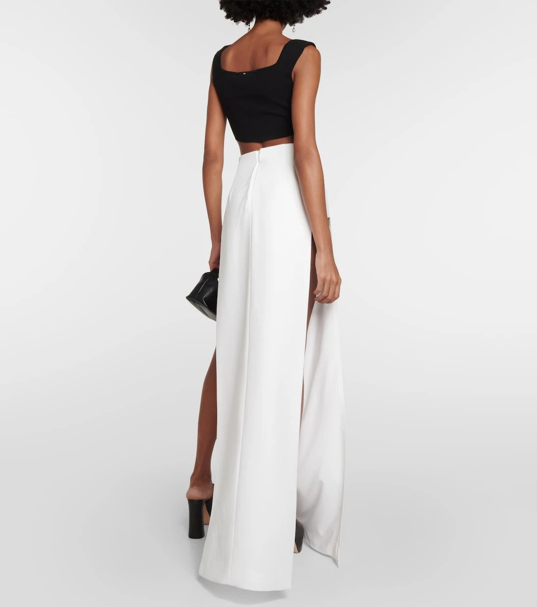 Mônot - Side-slit jersey maxi skirt