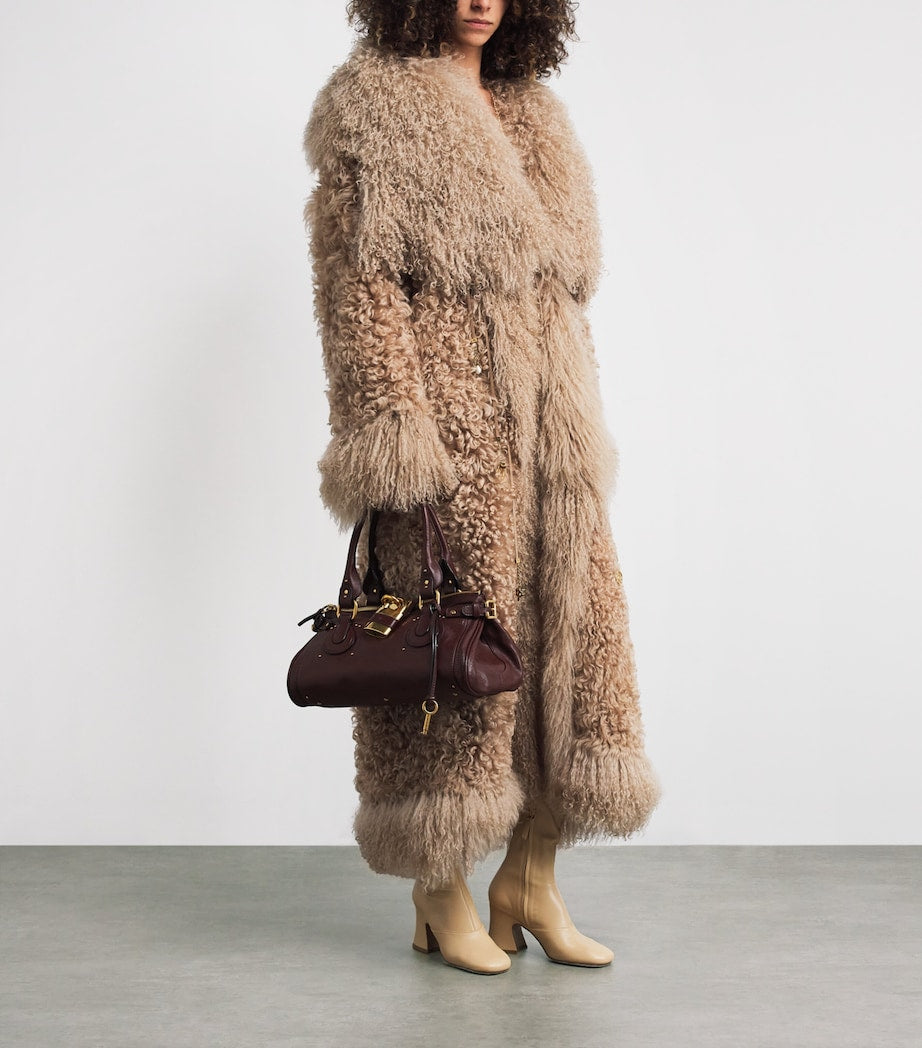 Brown Cashmere Longline Coat