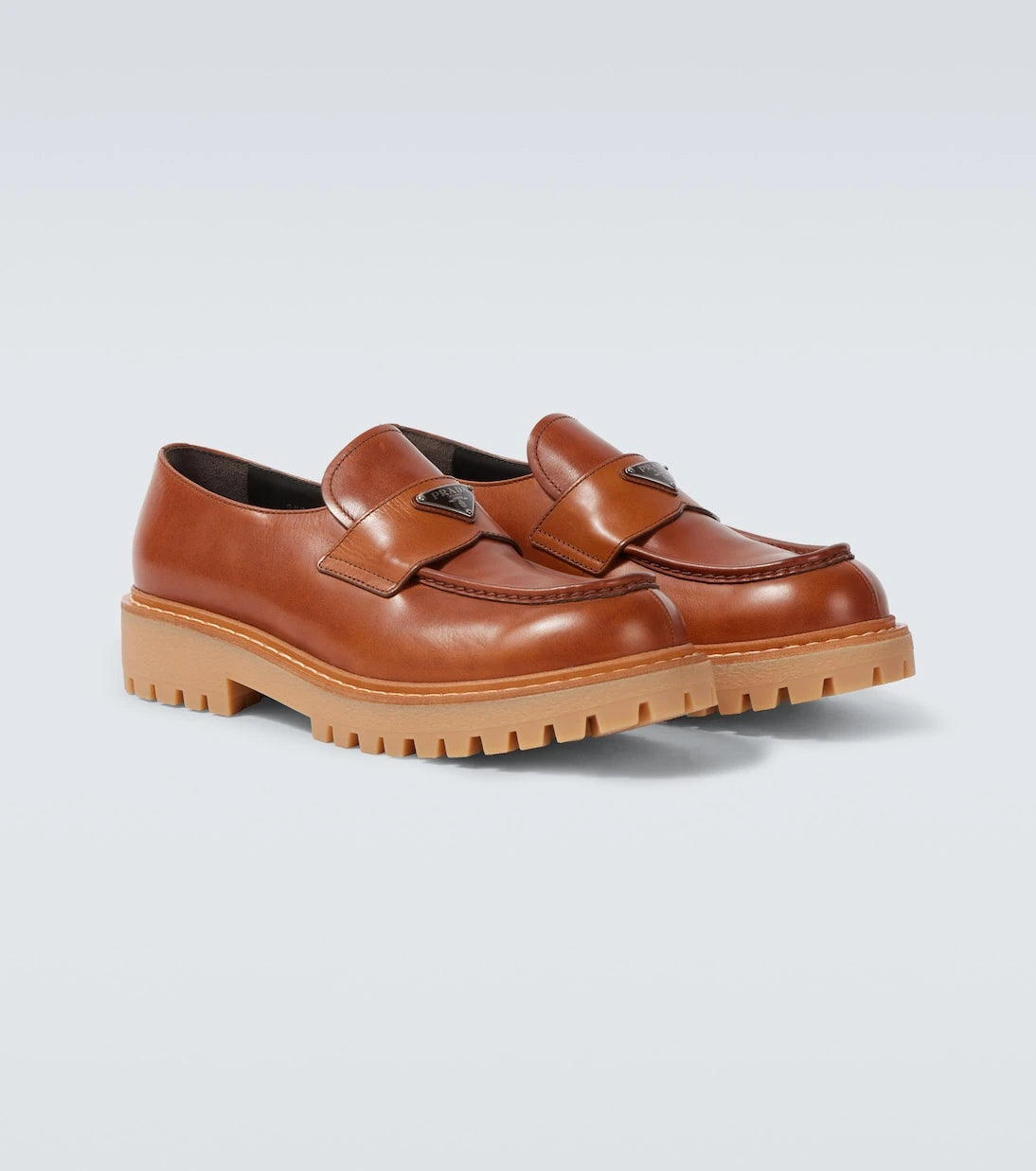 Prada - Leather loafers