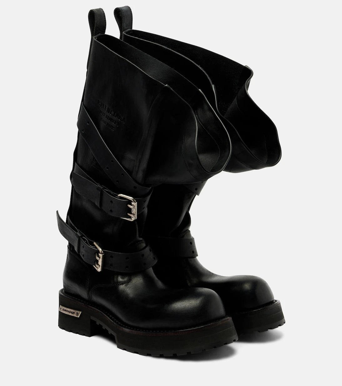 Balenciaga - Venom leather combat boots
