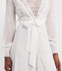Silk Clelia Bridal Robe WHITE W WHITE LACE