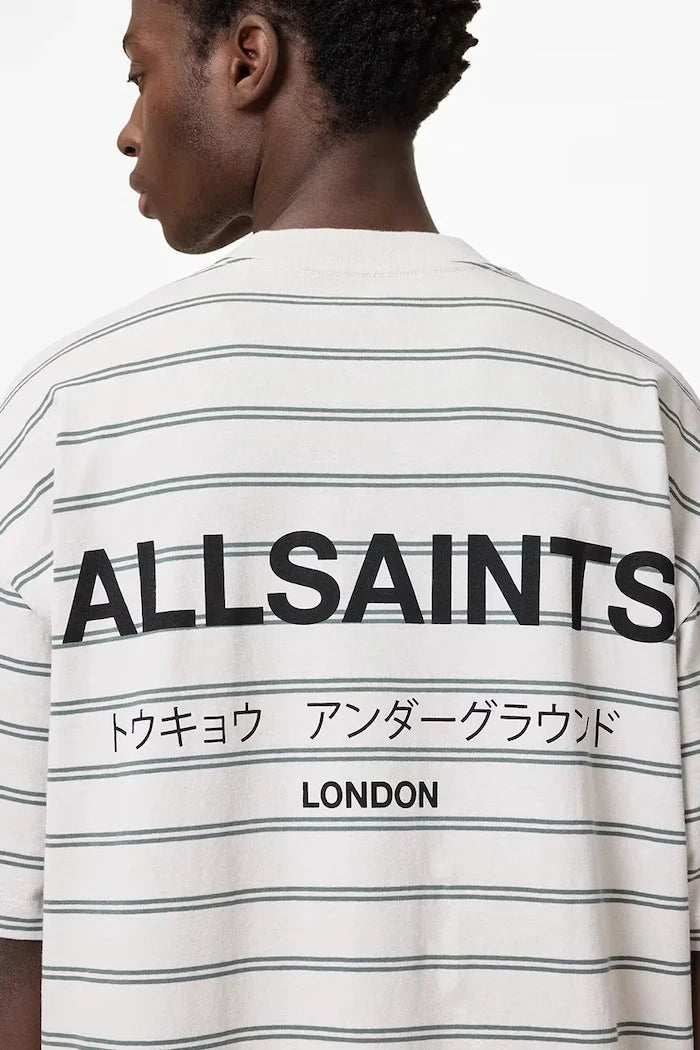 AllSaints тениска мъжка от памук UNDERGRND STRIPE SS