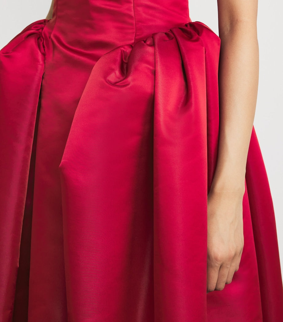 Red Sleeveless Mistletoe Gown