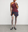 Vivienne Westwood Burgundy Andalouse Asymmetric Draped Top