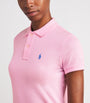 Pink Cotton Mesh Polo Dress