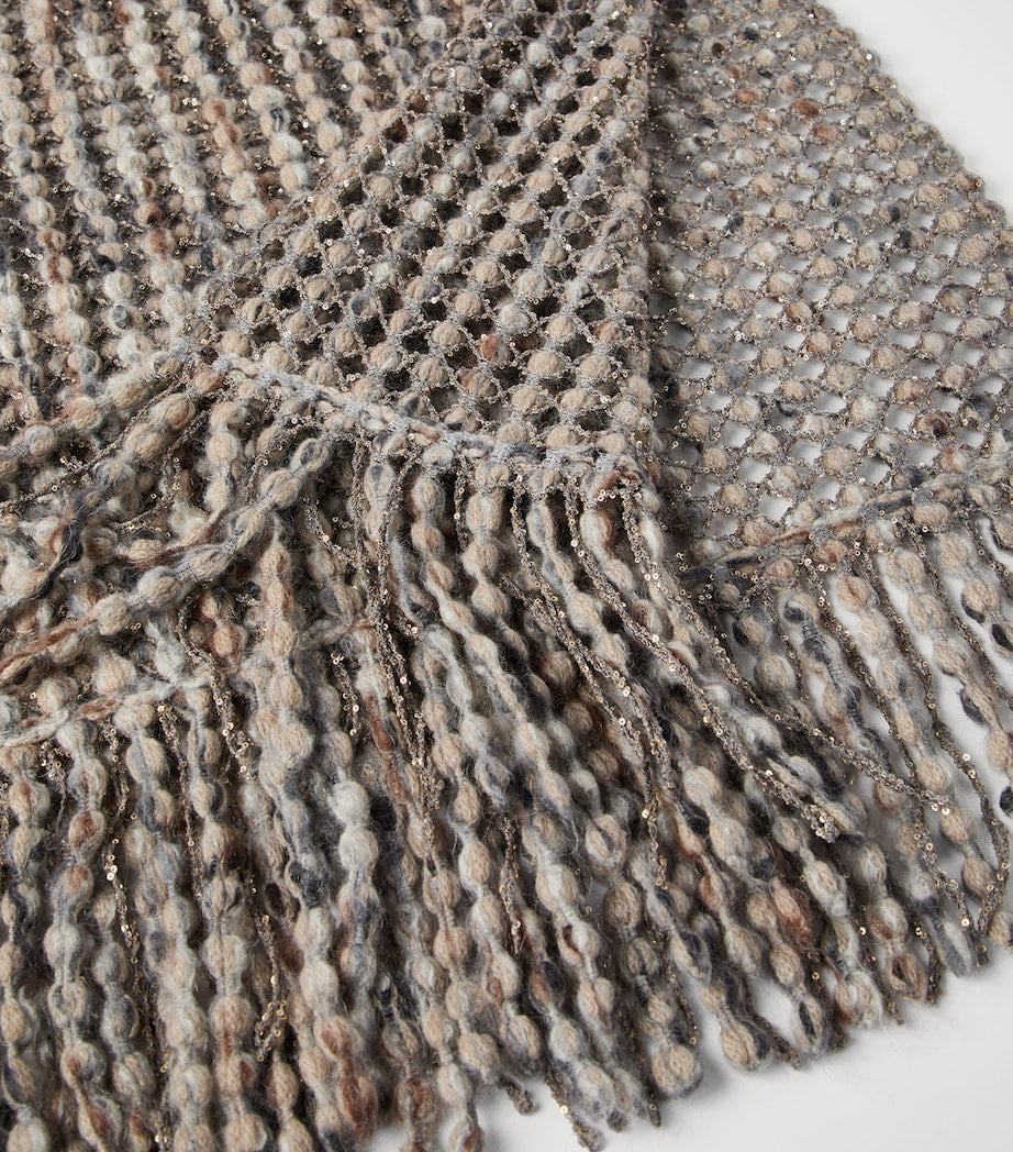 Black Balloon Net Scarf