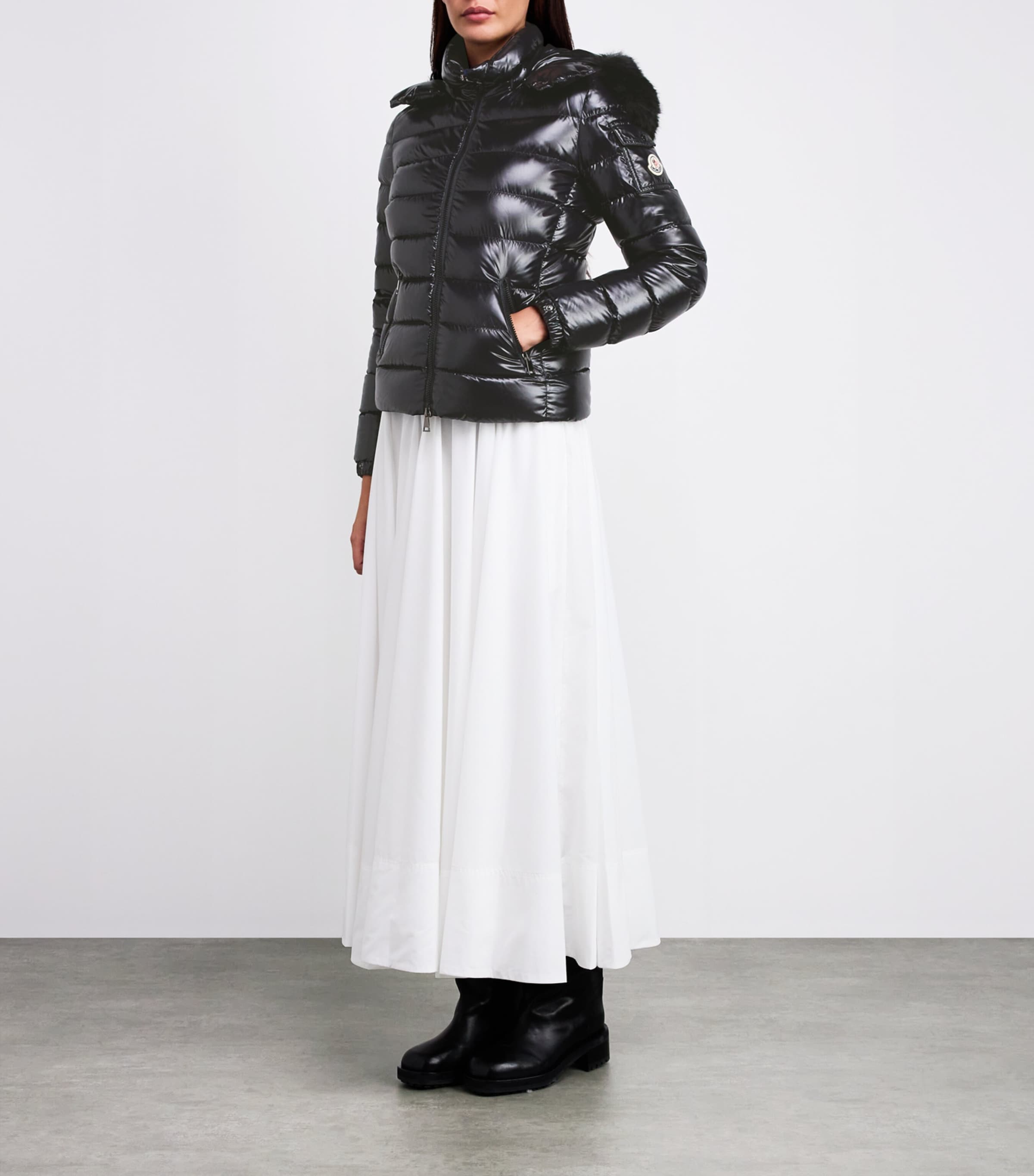 Moncler Black Down Quilted Badyf Jacket