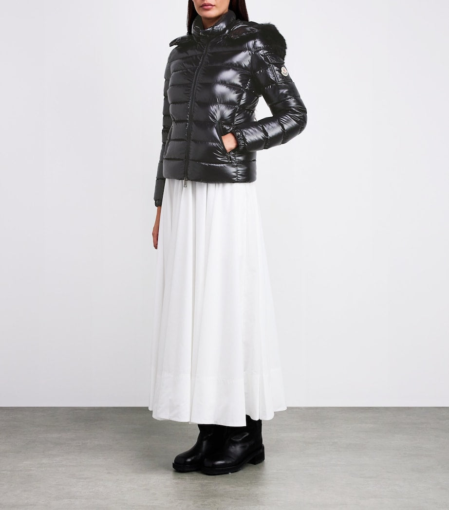 Black Down Quilted Badyf Jacket