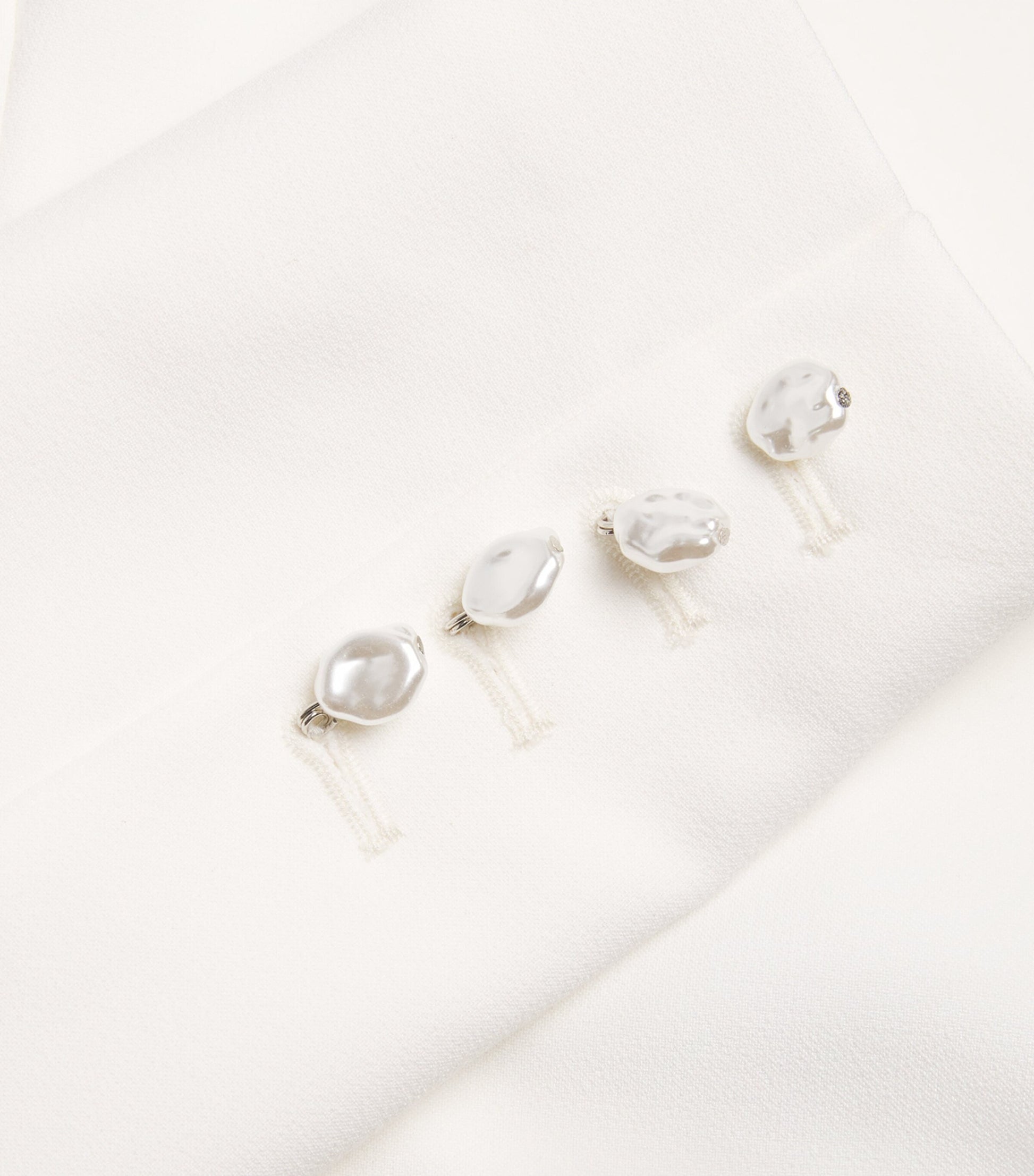 Roland Mouret White Crepe Peplum Jacket