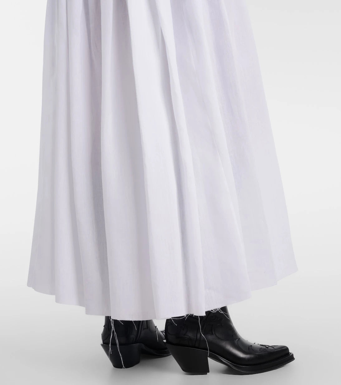 Gabriela Hearst - Juniper gathered linen midi skirt