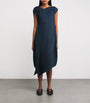 Pleats Please Issey Miyake Blue Flare Midi Dress