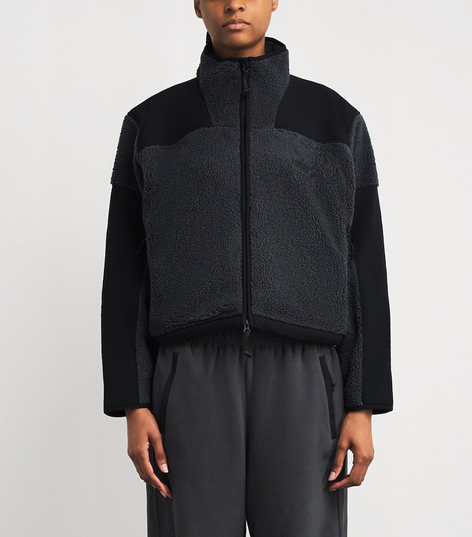 Teddy Boxy Zip-Up Jacket ASH