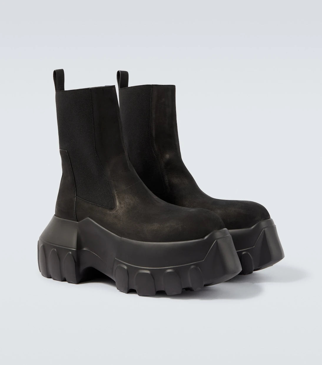 Rick Owens - Beatle Mega Tractors leather Chelsea boots