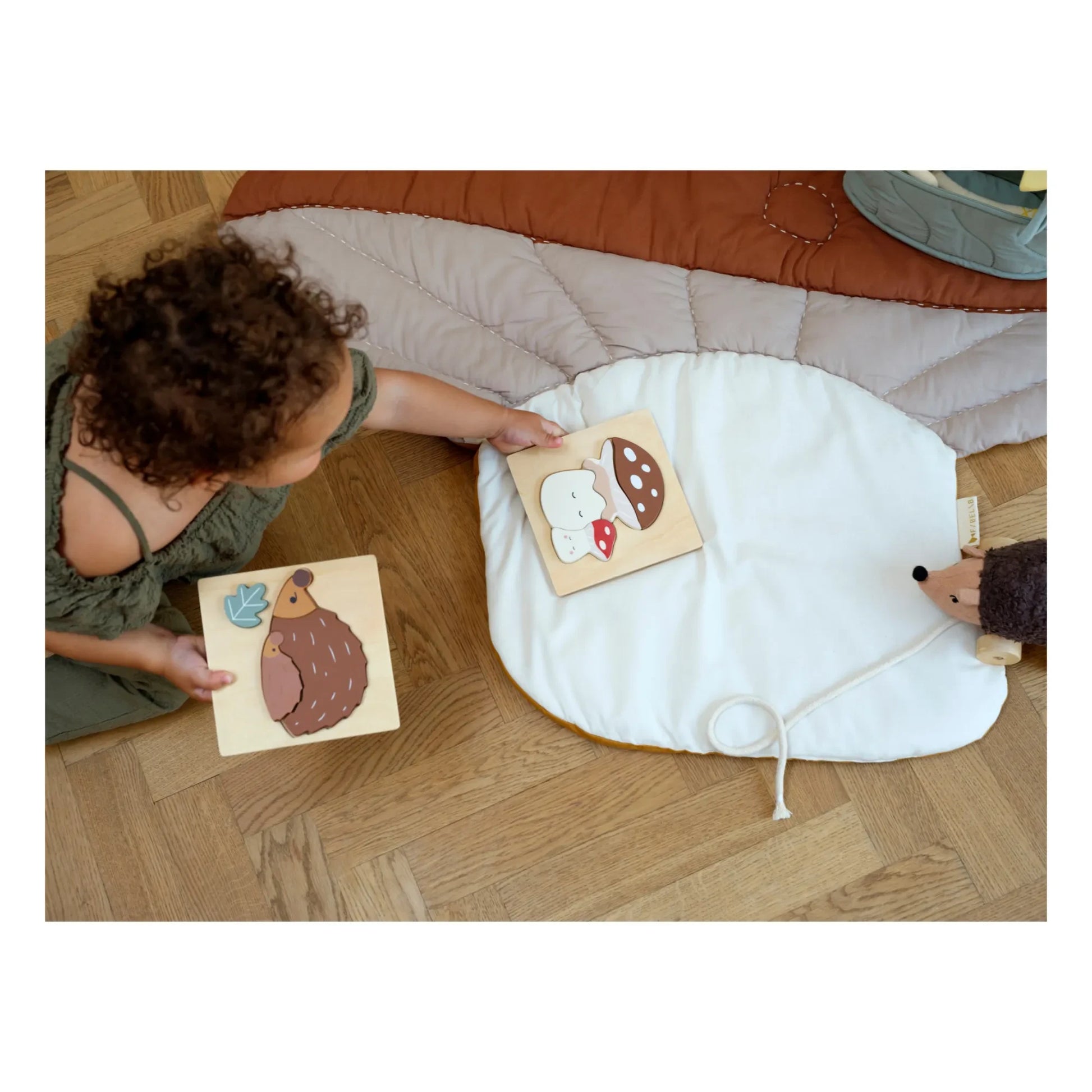 Fabelab - Hedgehog and Mushroom Puzzles - Set of 2