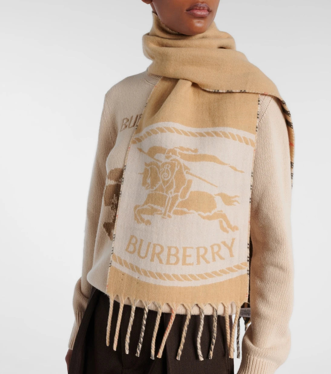 Burberry - Burberry Check reversible cashmere scarf
