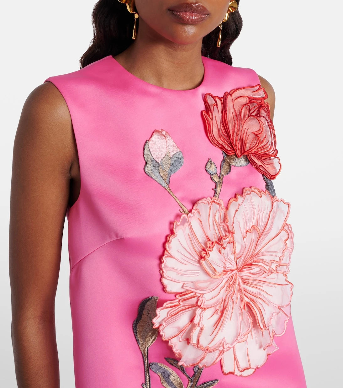 Leo Lin - Yvonne embroidered minidress